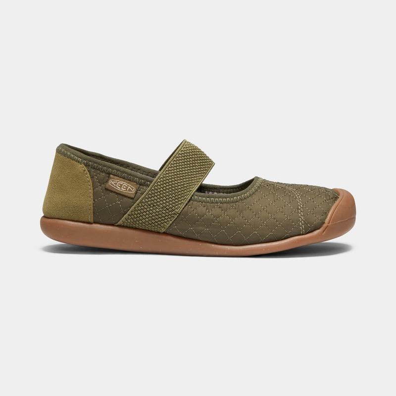 Keen Sienna Quilted Womens Mary Jane Shoes Olive NZ (5792-YMVZE)